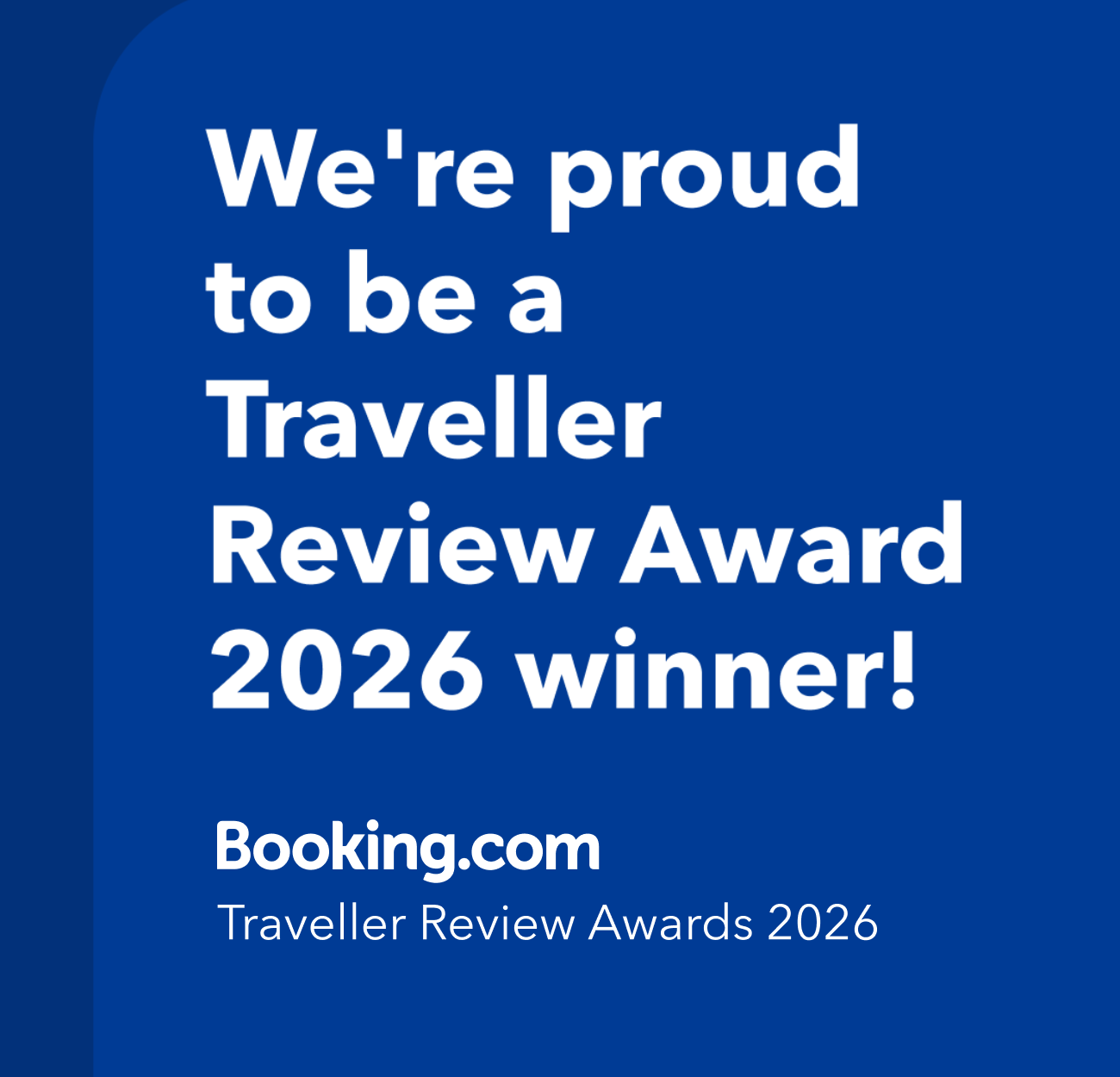 Booking.com Traveller Review Awards 2026 winner