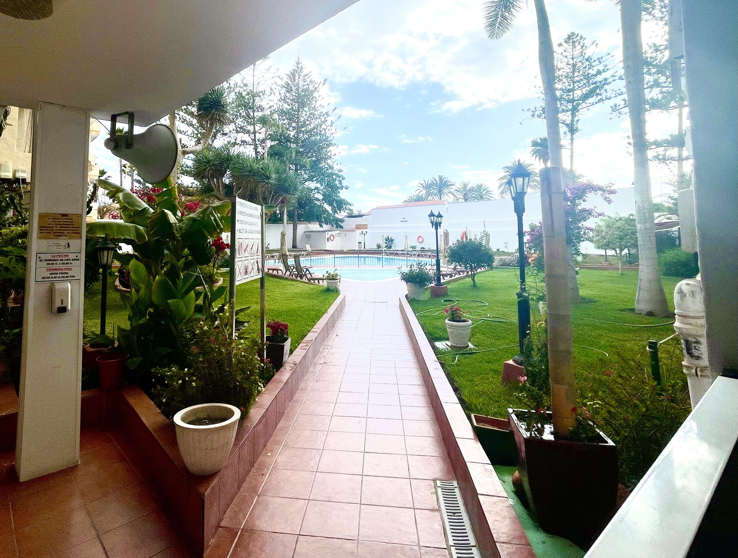 Garden path inside the complex